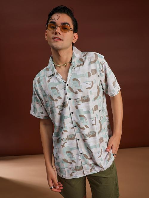 sage green cotton casual shirt - 21697608 - Standard Image - 0