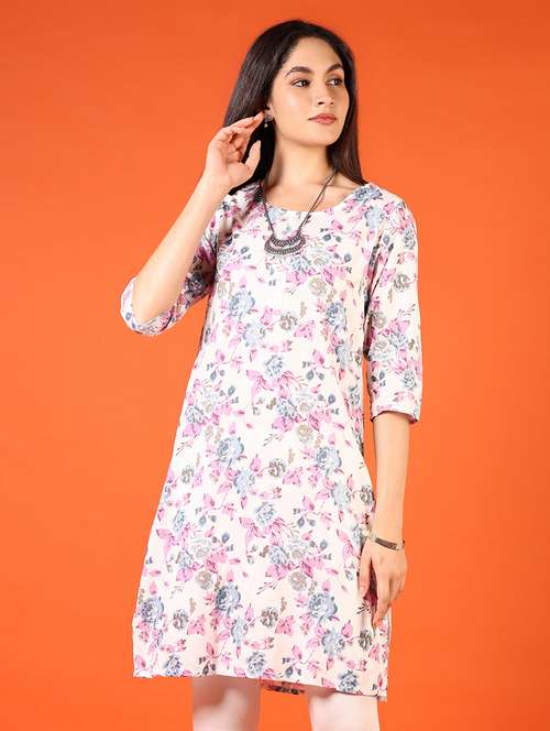 women three quarter sleeve straight kurta - 21697612 -  Standard Image - 0