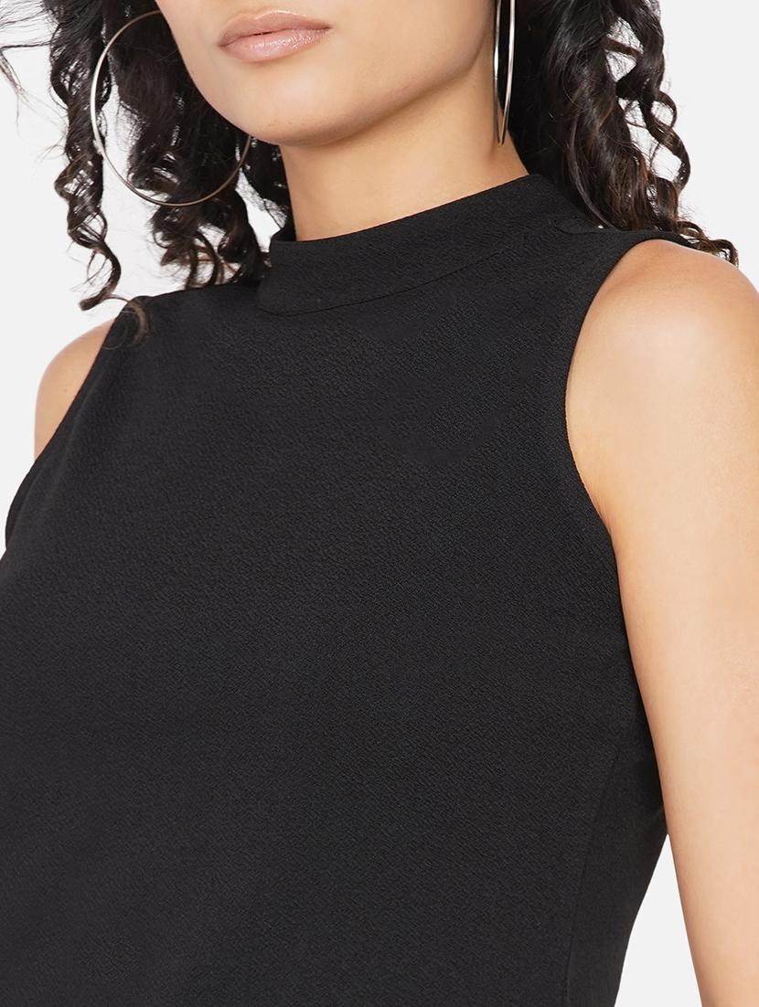 women solid mock neck sleevelss regular top - 21697792 - Standard Image - 5