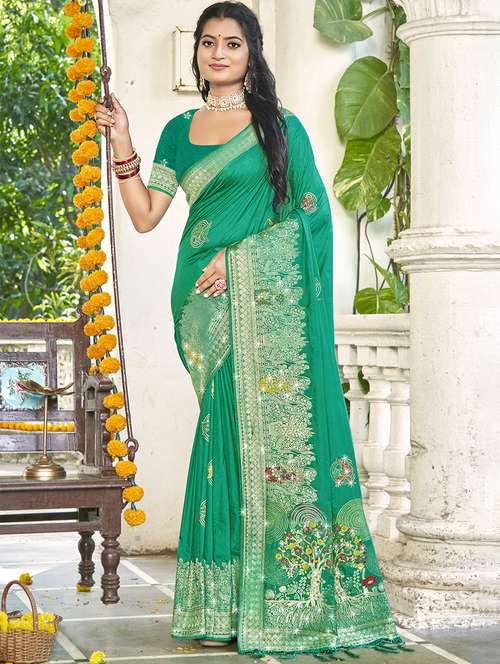 women self design banarasi saree with blouse - 21697837 -  Standard Image - 0