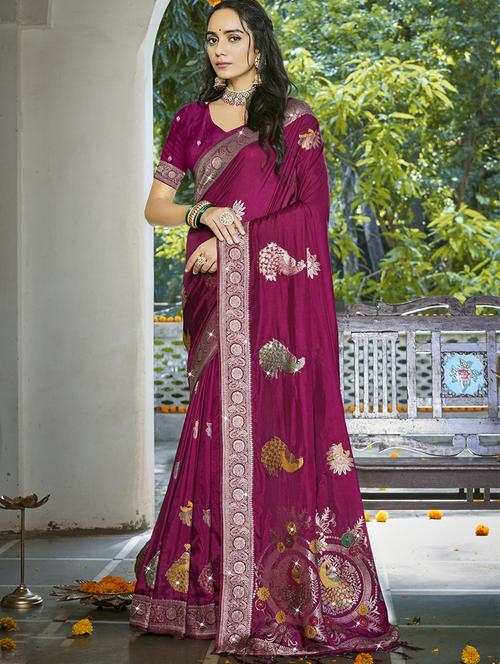 women self design banarasi saree with blouse - 21697847 -  Standard Image - 0