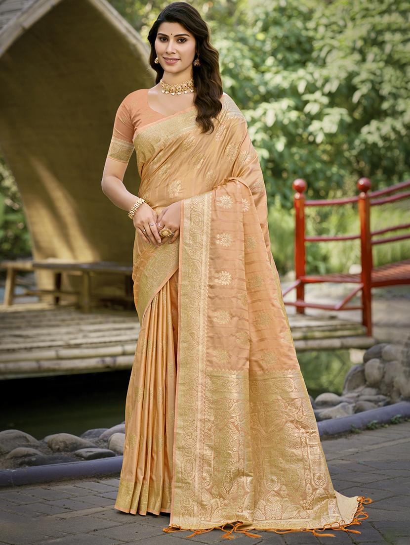 women self design banarasi saree with blouse - 21697863 - Zoom Image - 0