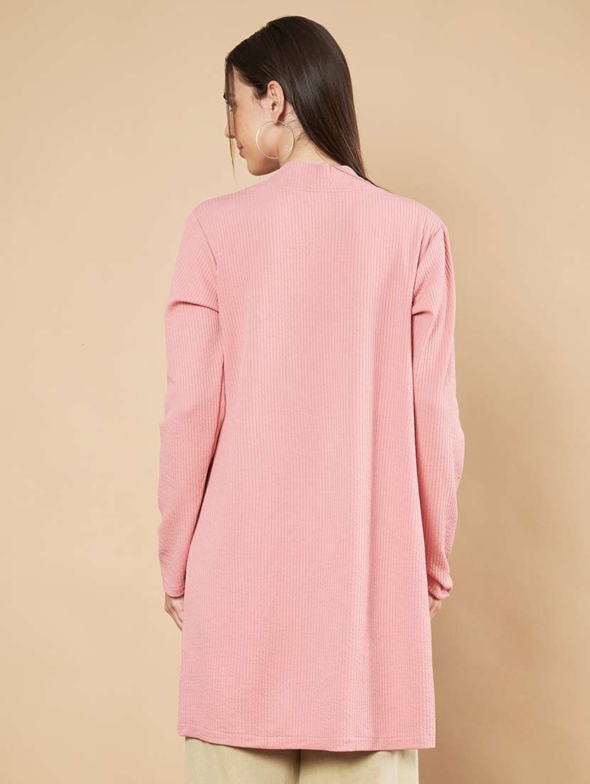 women solid long sleeve shrug - 21697968 - Standard Image - 3
