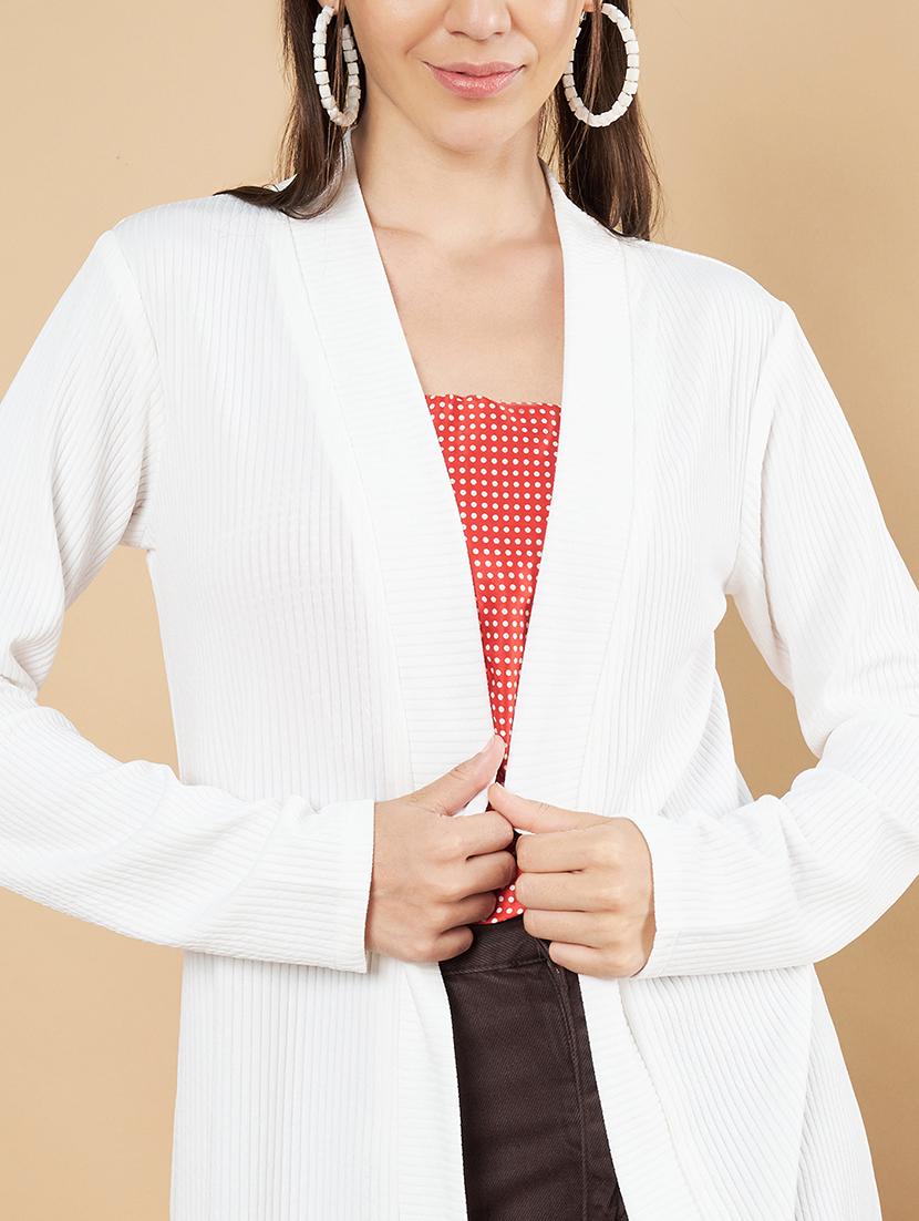women solid long sleeve shrug - 21697970 - Standard Image - 5
