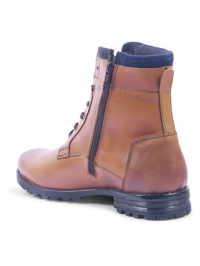 men tan lace up boots - 21698009 -  Standard Image - 3