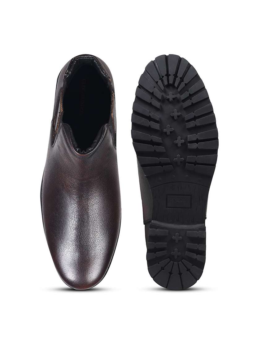 men brown slip on boots - 21698011 -  Standard Image - 5