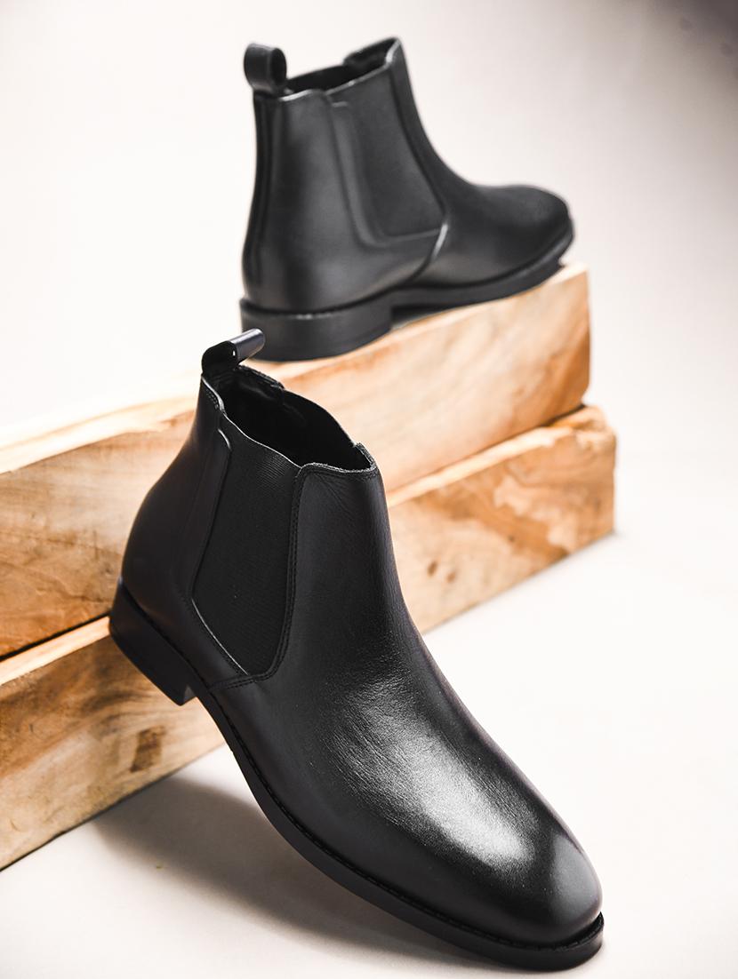 men black slip on boots - 21698012 -  Zoom Image - 0