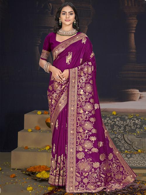 women self design banarasi saree with blouse - 21698221 - Standard Image - 0