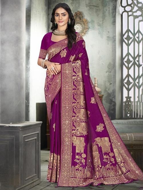 women self design banarasi saree with blouse - 21698229 - Standard Image - 0