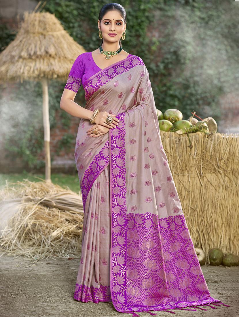 women self design banarasi saree with blouse - 21698245 - Zoom Image - 0