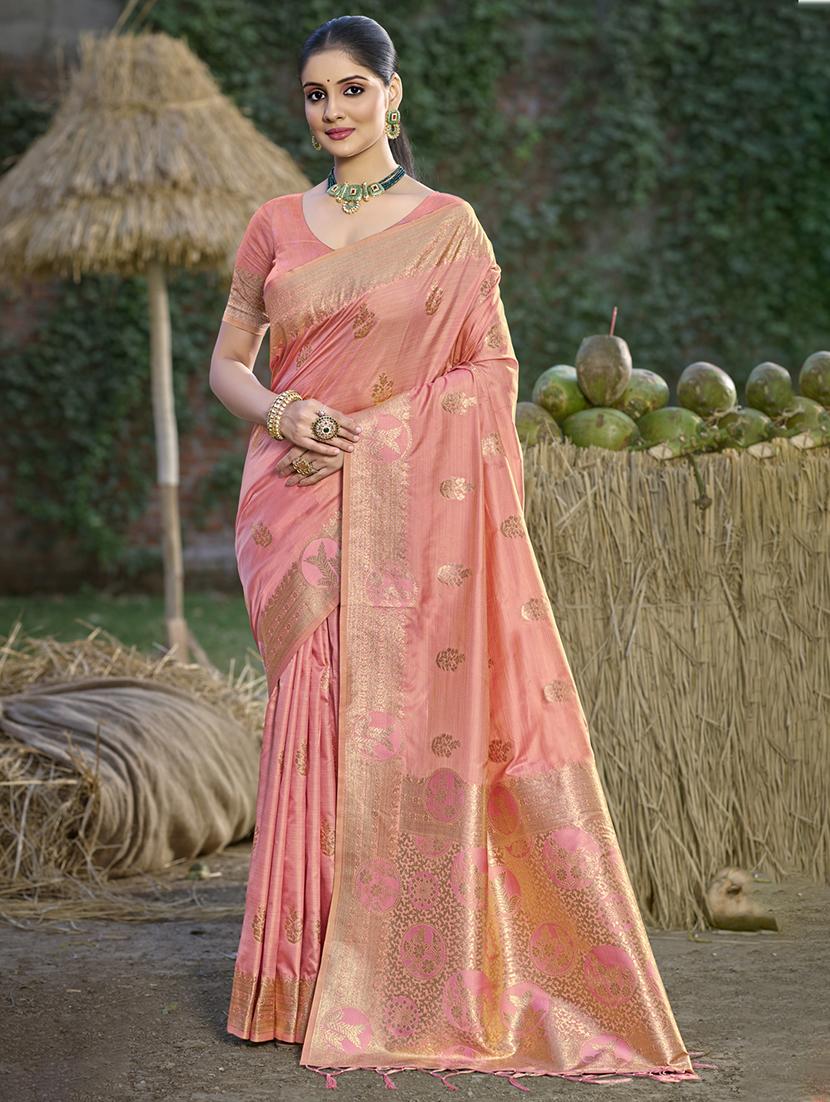 women self design banarasi saree with blouse - 21698253 - Zoom Image - 0
