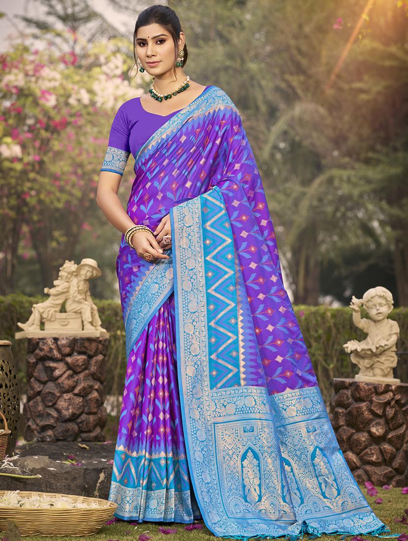 women self design banarasi saree with blouse - 21698304 - Zoom Image - 0