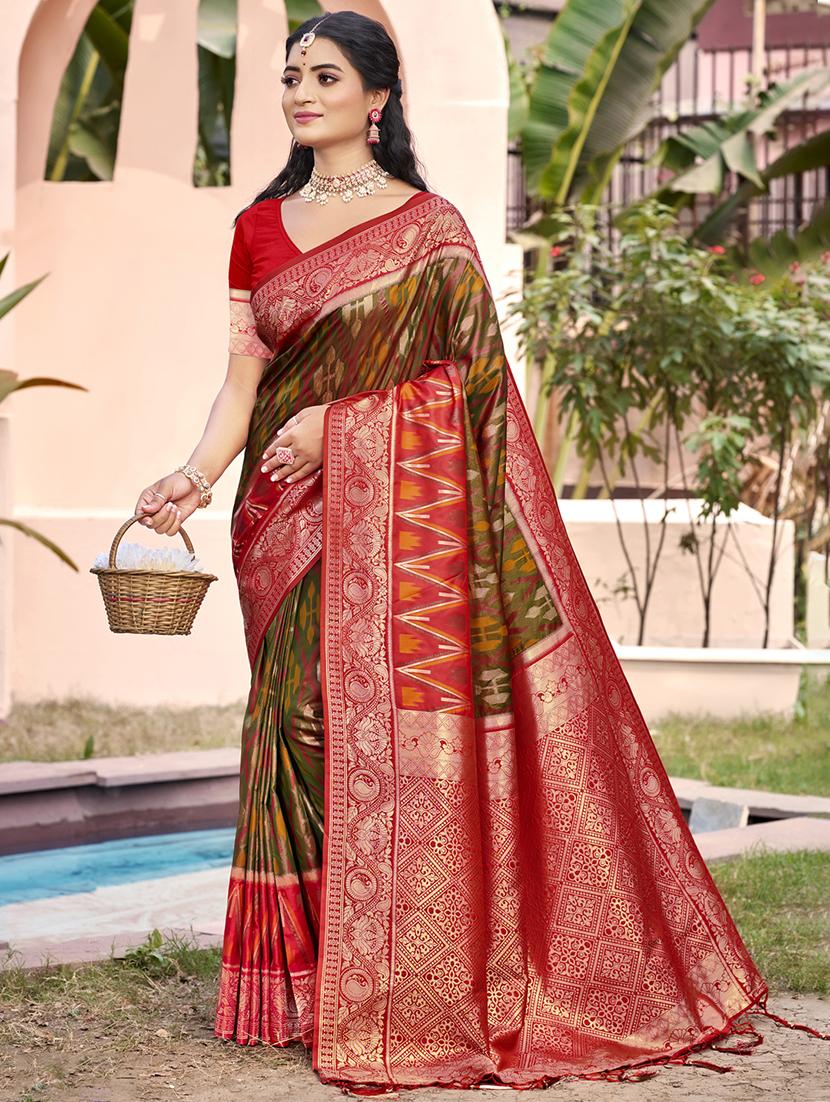 women self design banarasi saree with blouse - 21698313 -  Zoom Image - 0