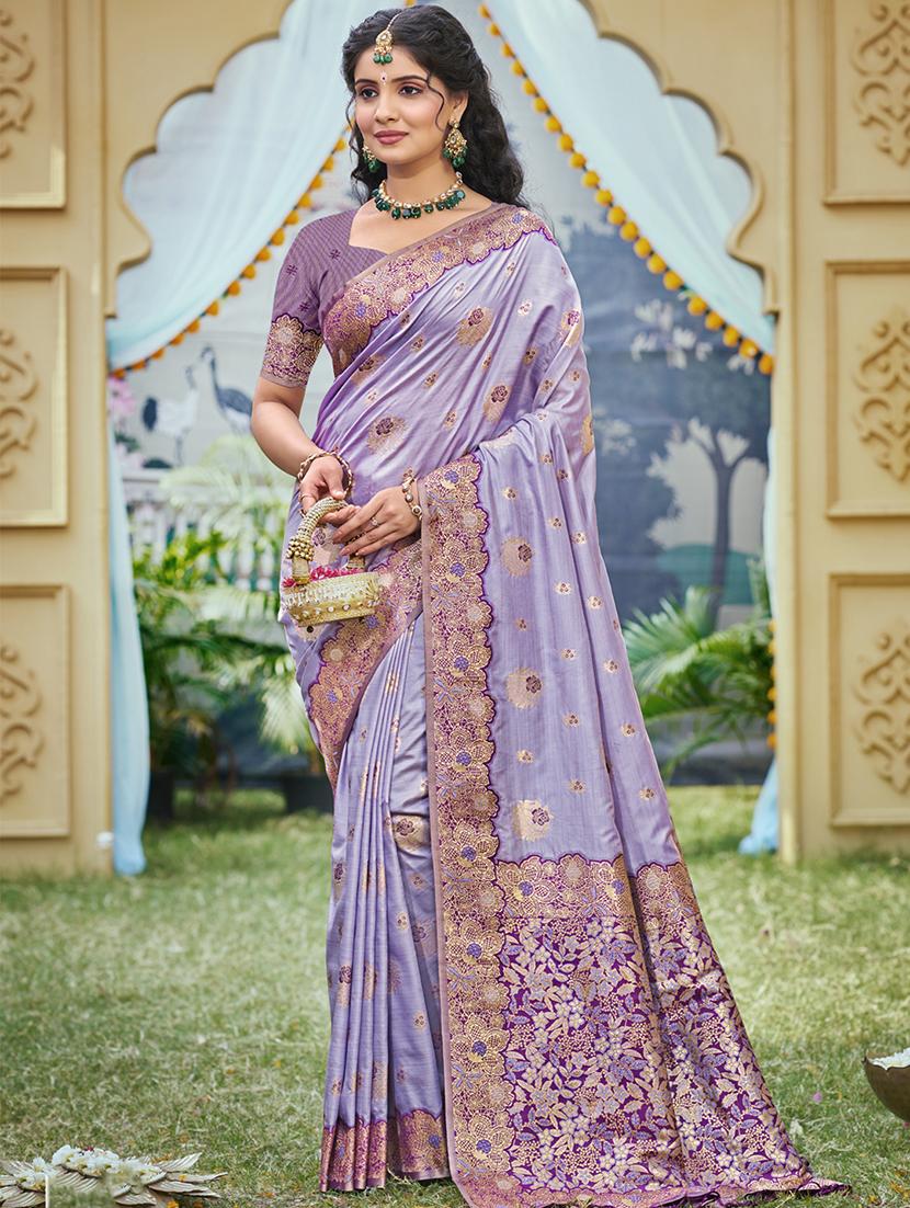 women self design banarasi saree with blouse - 21698360 - Zoom Image - 0