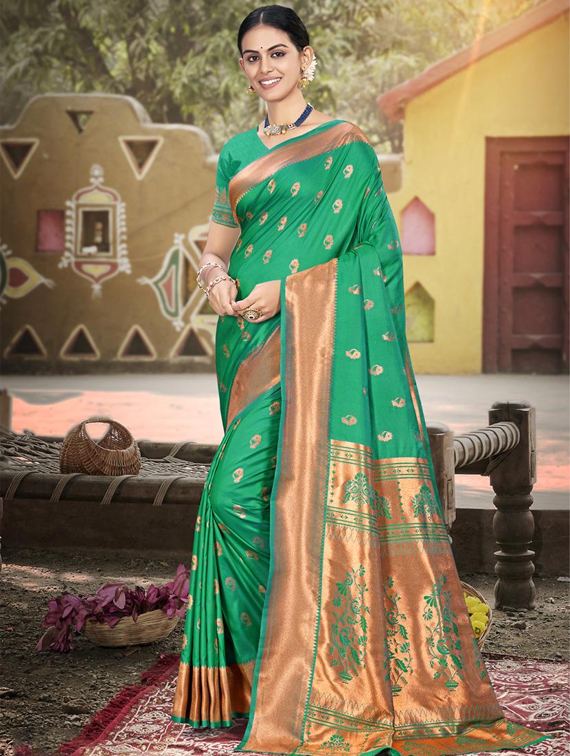 women self design paithani saree with blouse - 21698366 - Zoom Image - 0