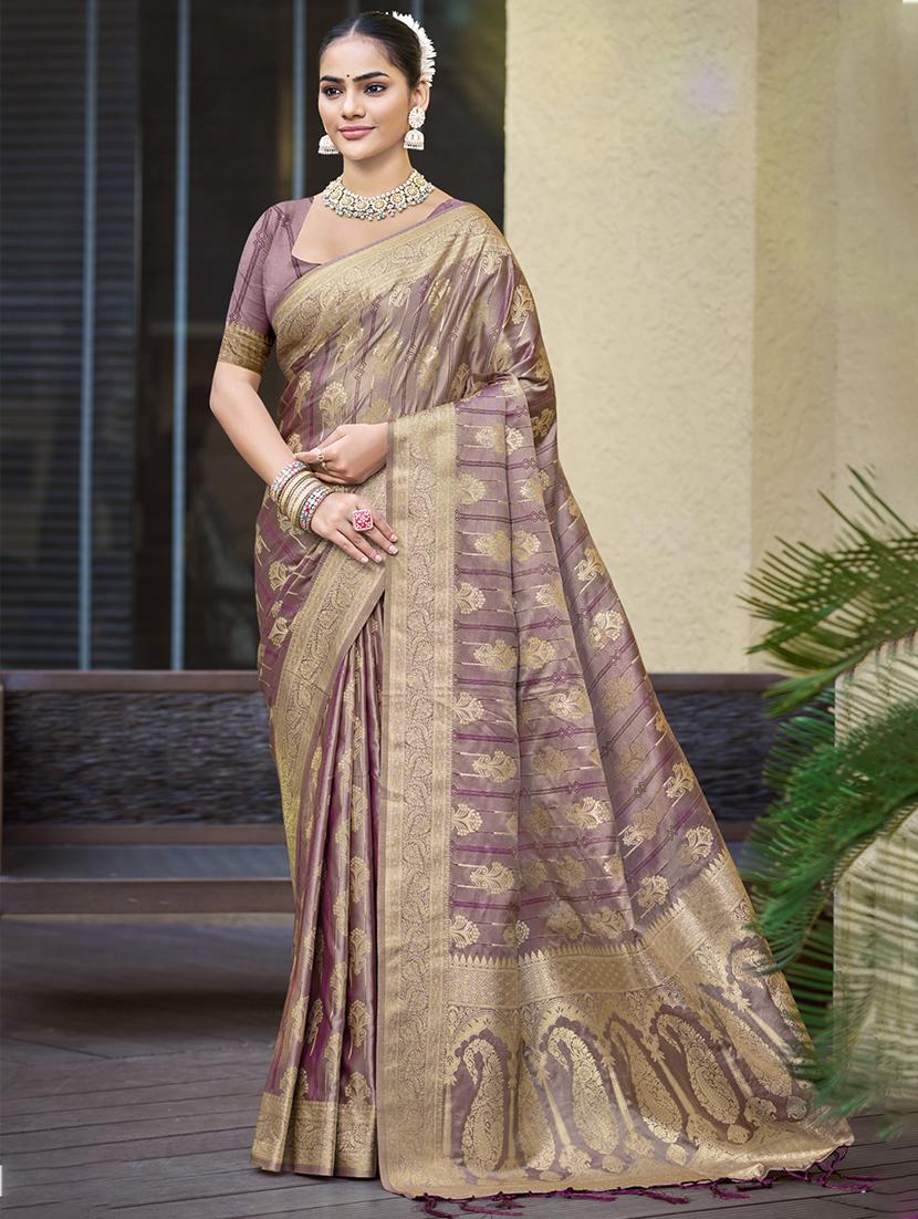 women self design banarasi saree with blouse - 21698390 - Zoom Image - 0