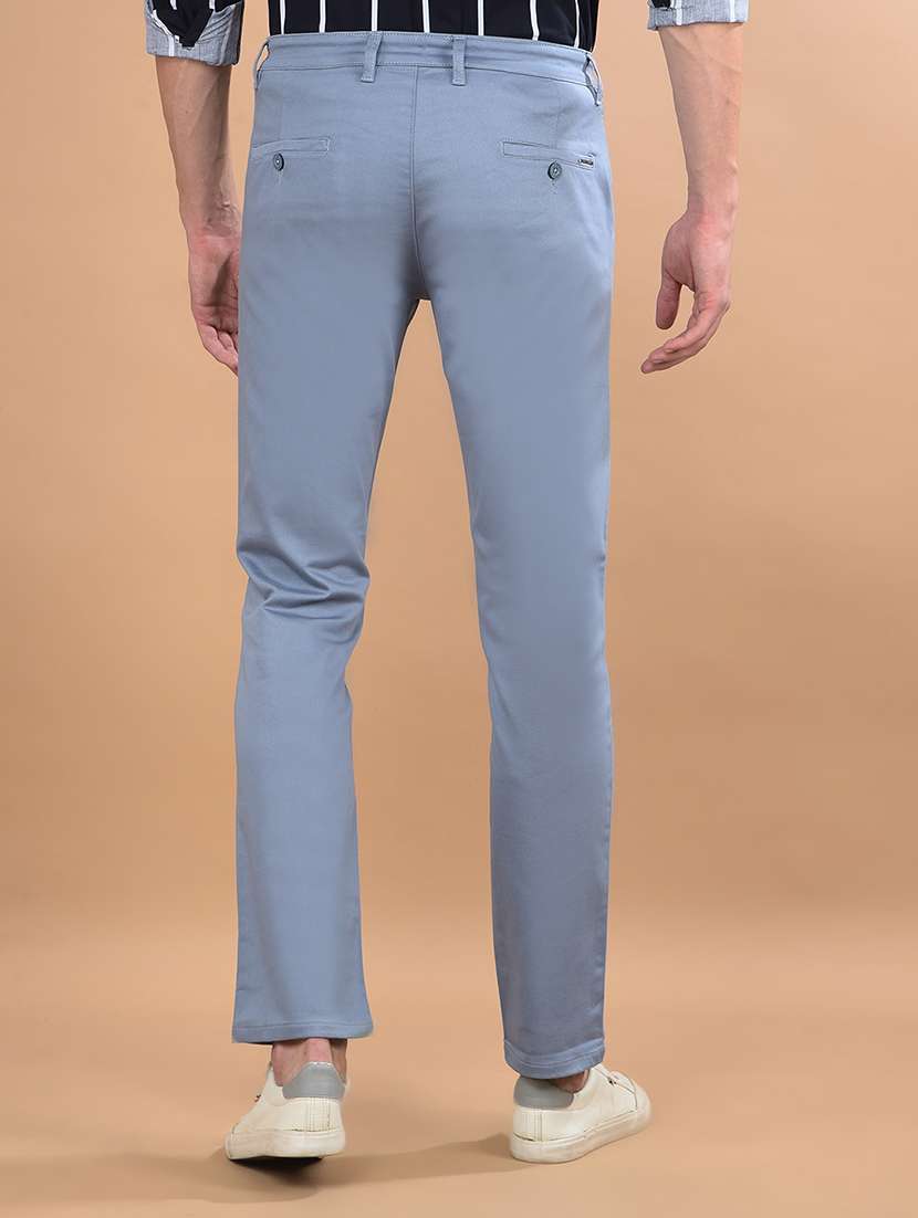 men mid rise solid chinos - 21698437 -  Standard Image - 3