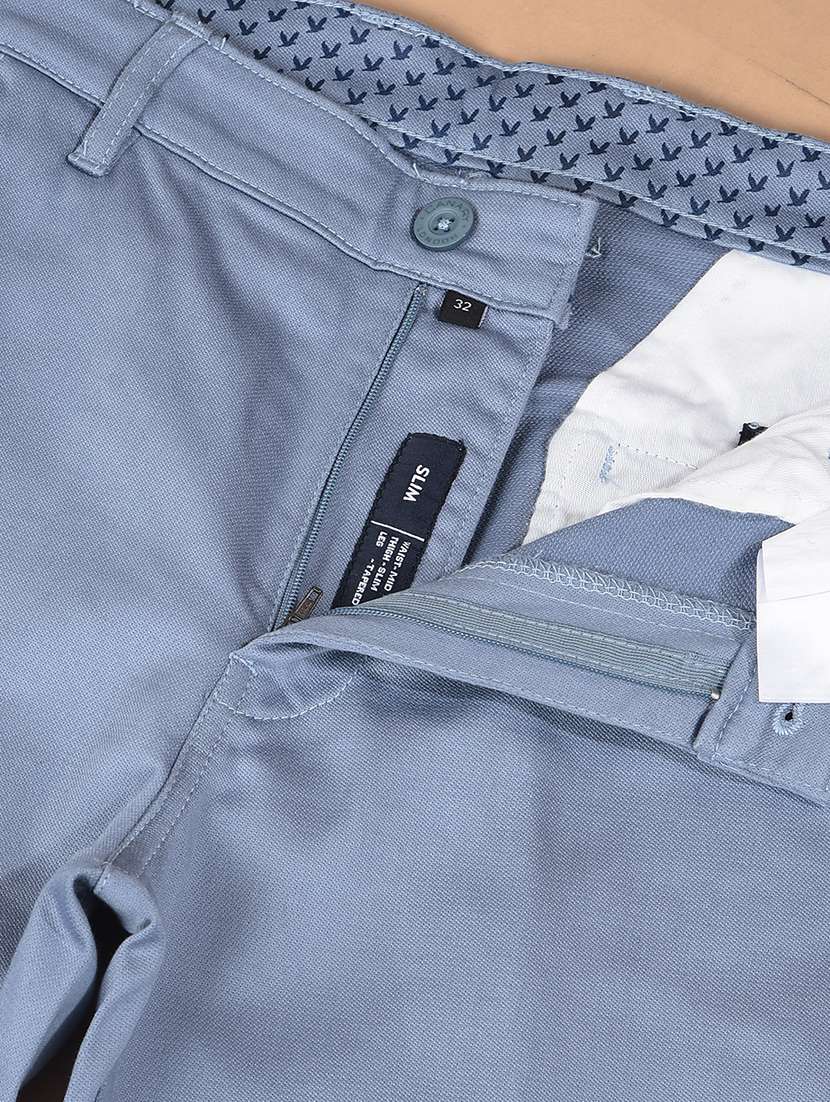 men mid rise solid chinos - 21698437 -  Standard Image - 5