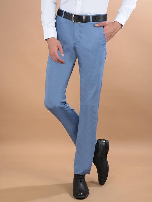 men solid flat front formal trouser - 21698443 -  Standard Image - 0