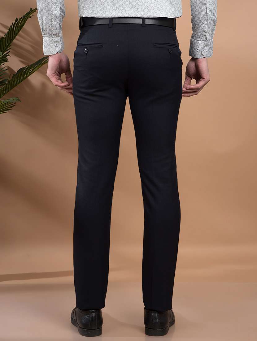 men solid flat front formal trouser - 21698446 -  Standard Image - 3