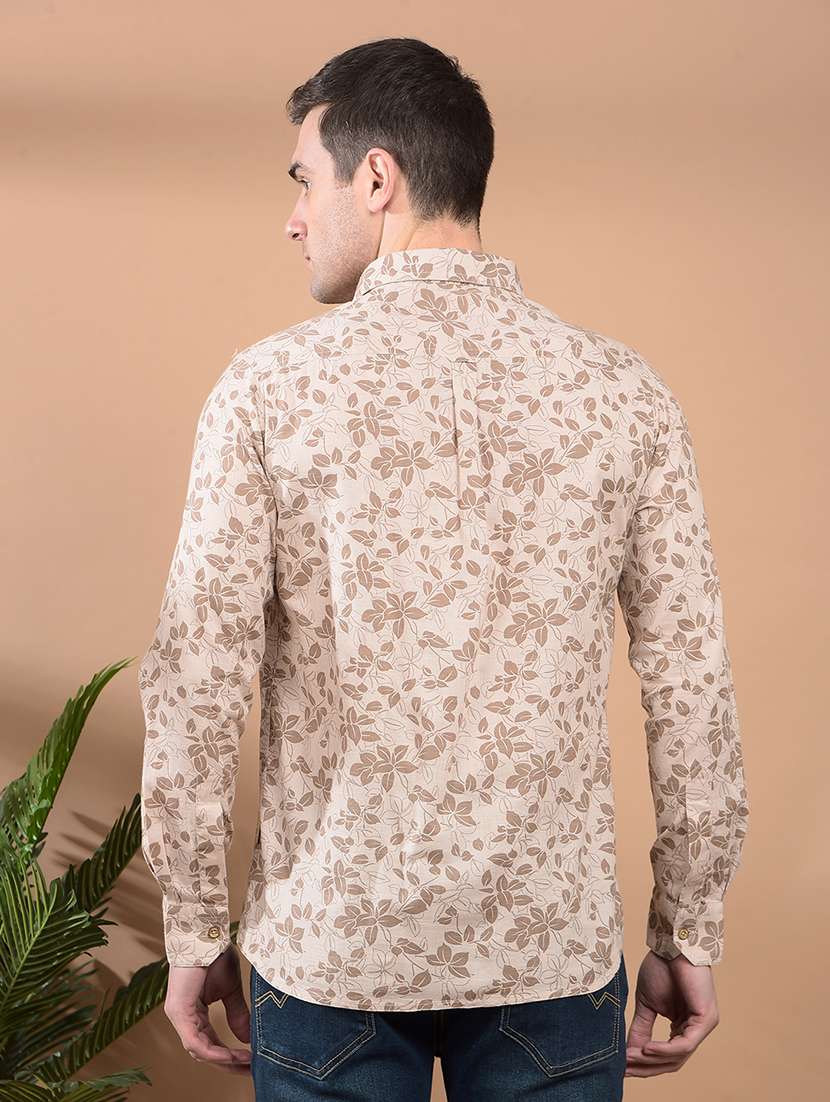 men printed long sleeve casual shirt - 21698450 -  Standard Image - 3
