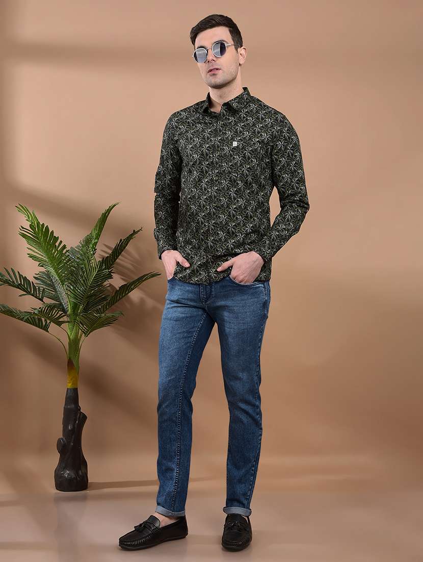 men printed long sleeve casual shirt - 21698455 -  Standard Image - 5