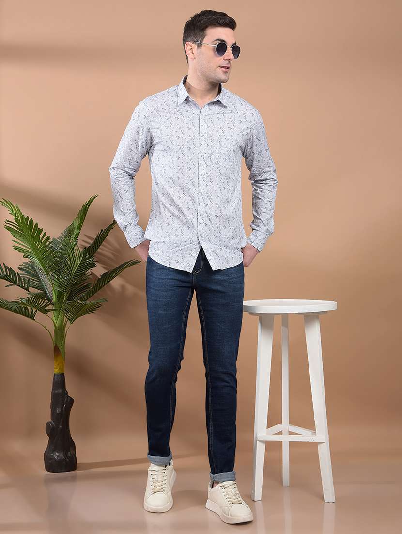 men printed long sleeve casual shirt - 21698459 -  Standard Image - 5