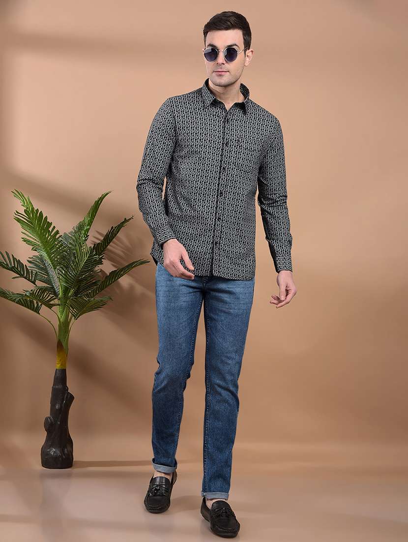 men printed long sleeve casual shirt - 21698461 -  Standard Image - 5