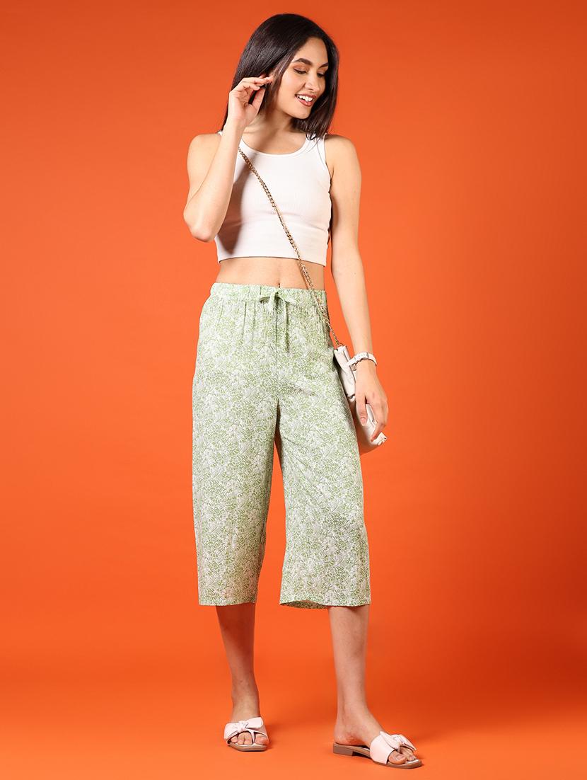 women printed mid rise capri - 21698840 - Standard Image - 3