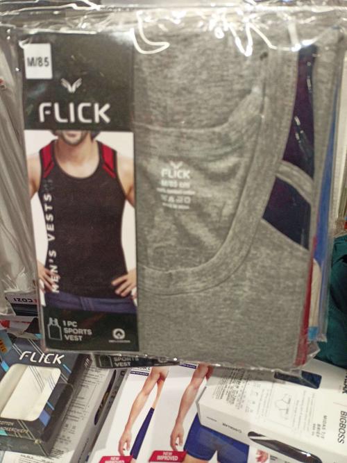 grey melange cotton rib vest - 21698843 - Standard Image - 0