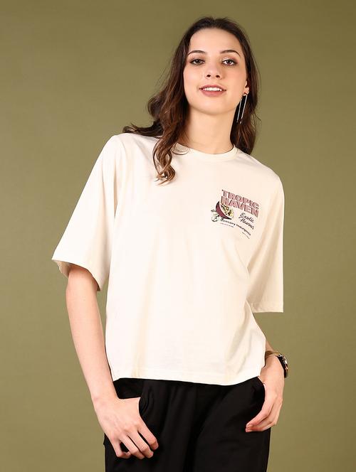 women back print short sleeve t-shirt - 21698897 -  Standard Image - 0