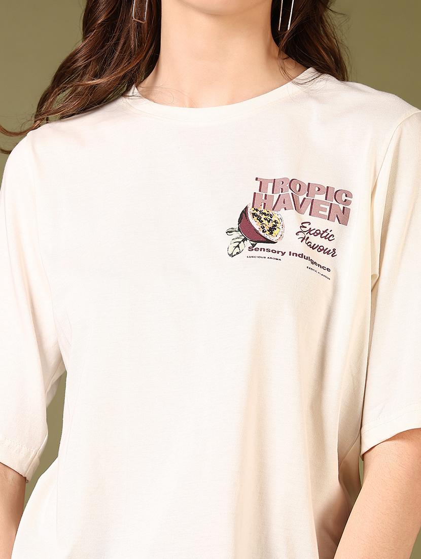 women back print short sleeve t-shirt - 21698897 - Standard Image - 3