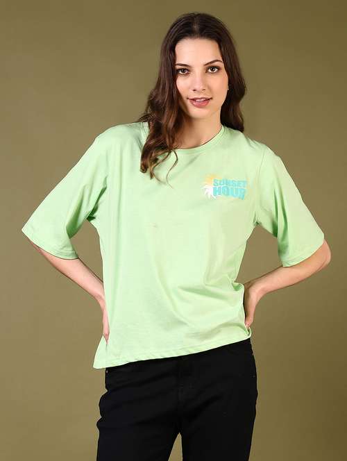 women back print short sleeve t-shirt - 21698914 -  Standard Image - 0