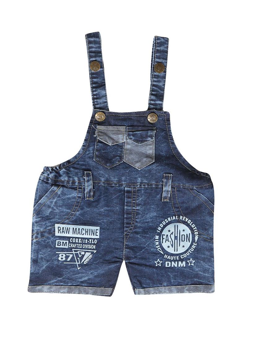 boys white printed denim dungaree sets - 21699046 - Standard Image - 3