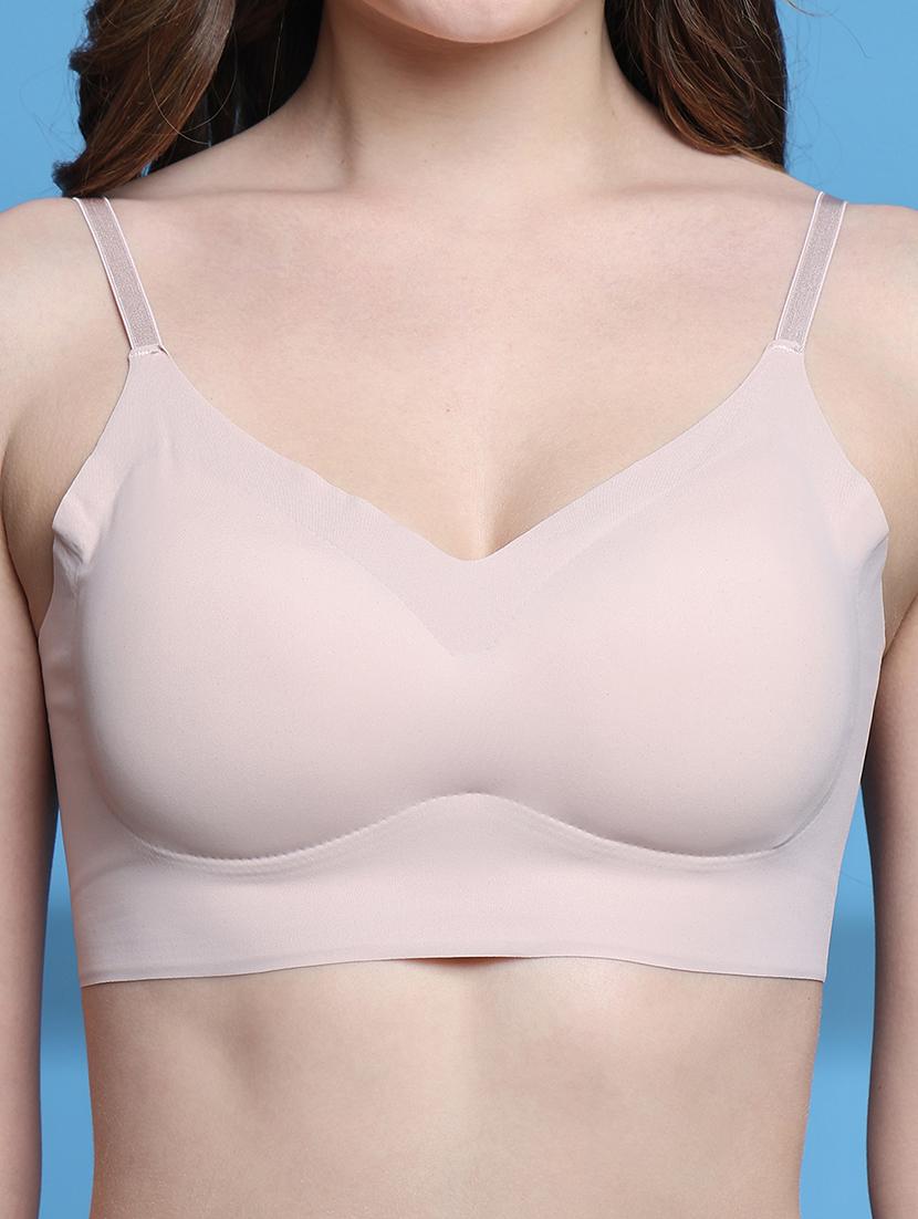 women solid lightly padded bralette - 21699227 - Standard Image - 3