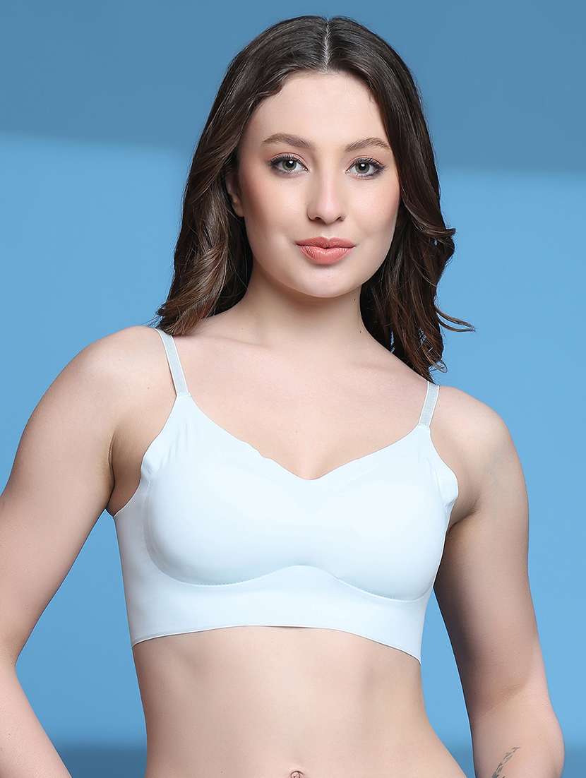 women solid lightly padded bralette 