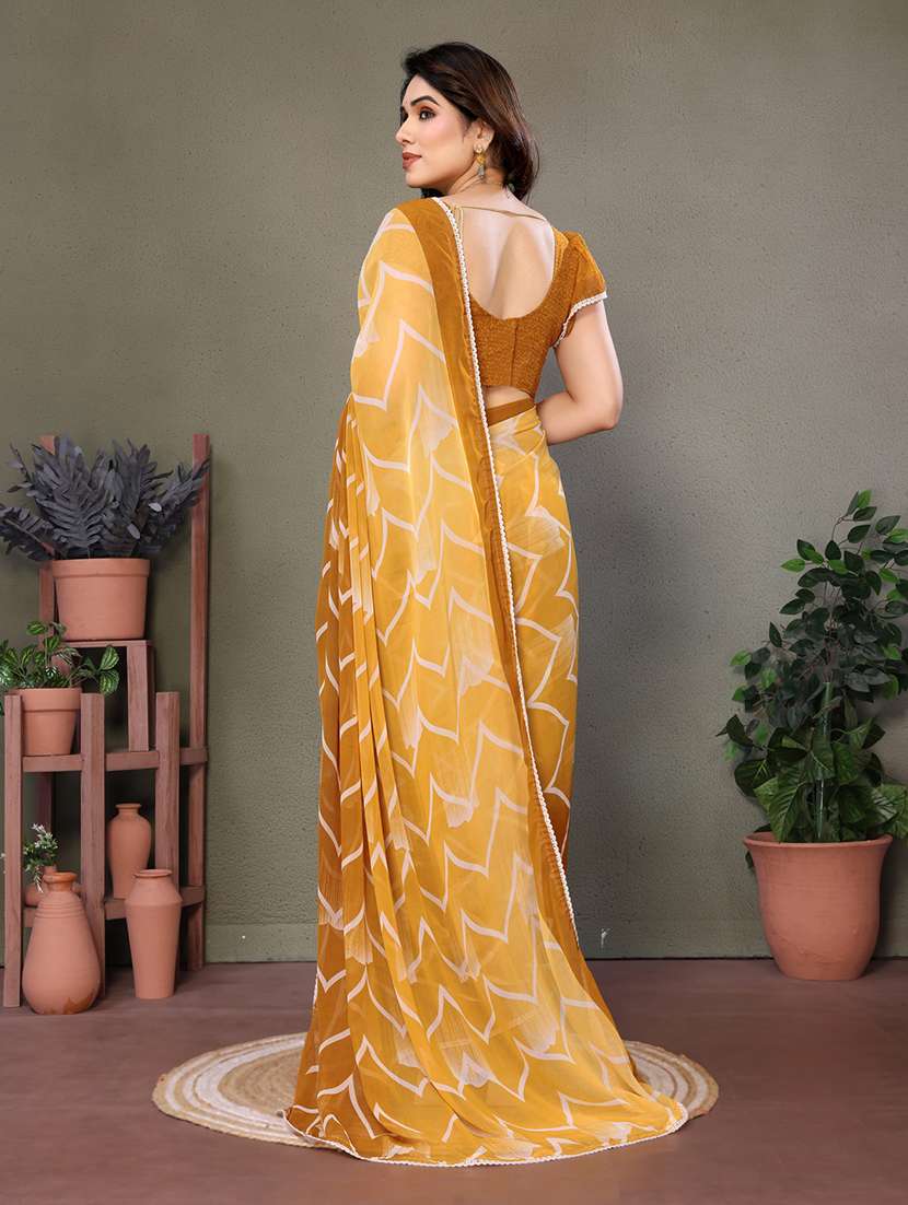 women printed casual wear saree with blouse - 21699420 -  Standard Image - 3