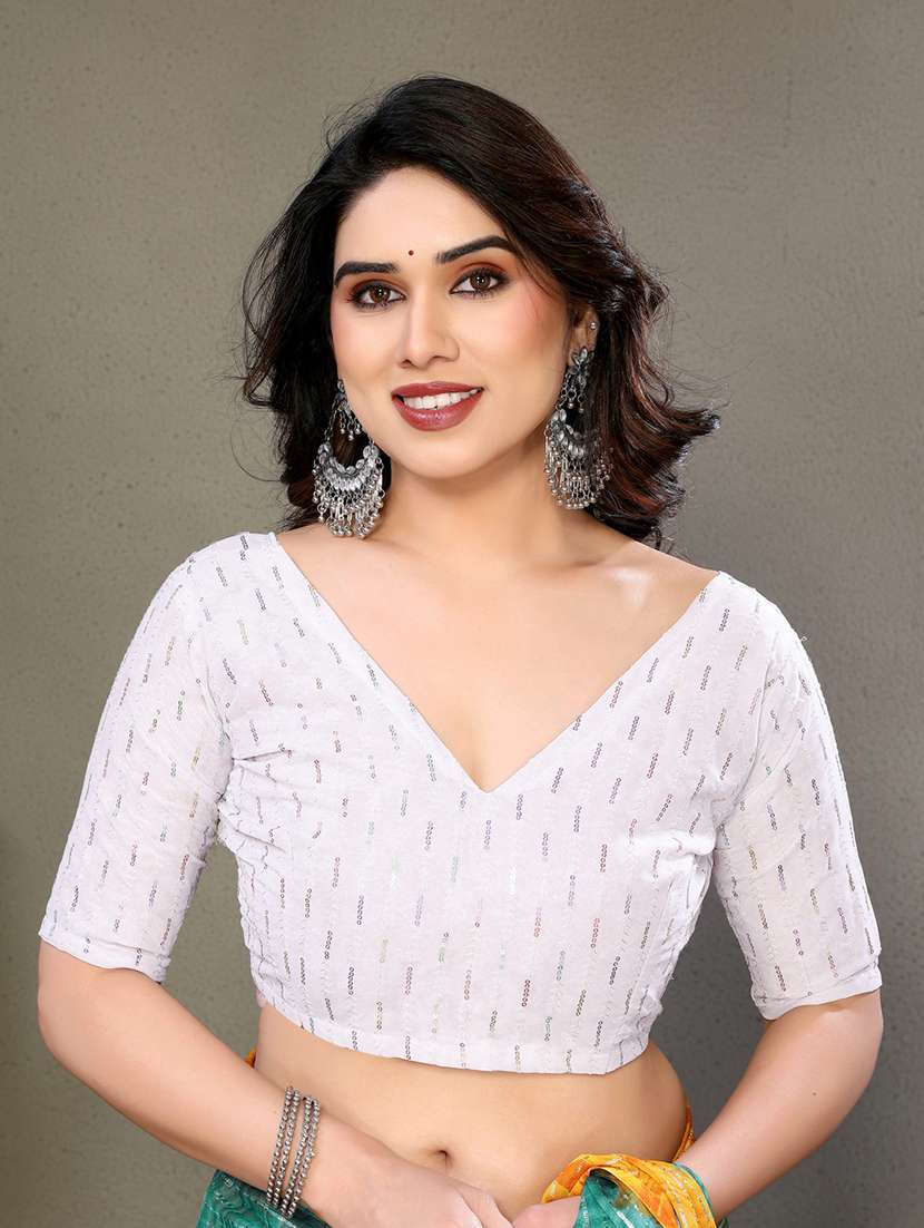 women printed casual wear saree with blouse - 21699430 -  Standard Image - 5