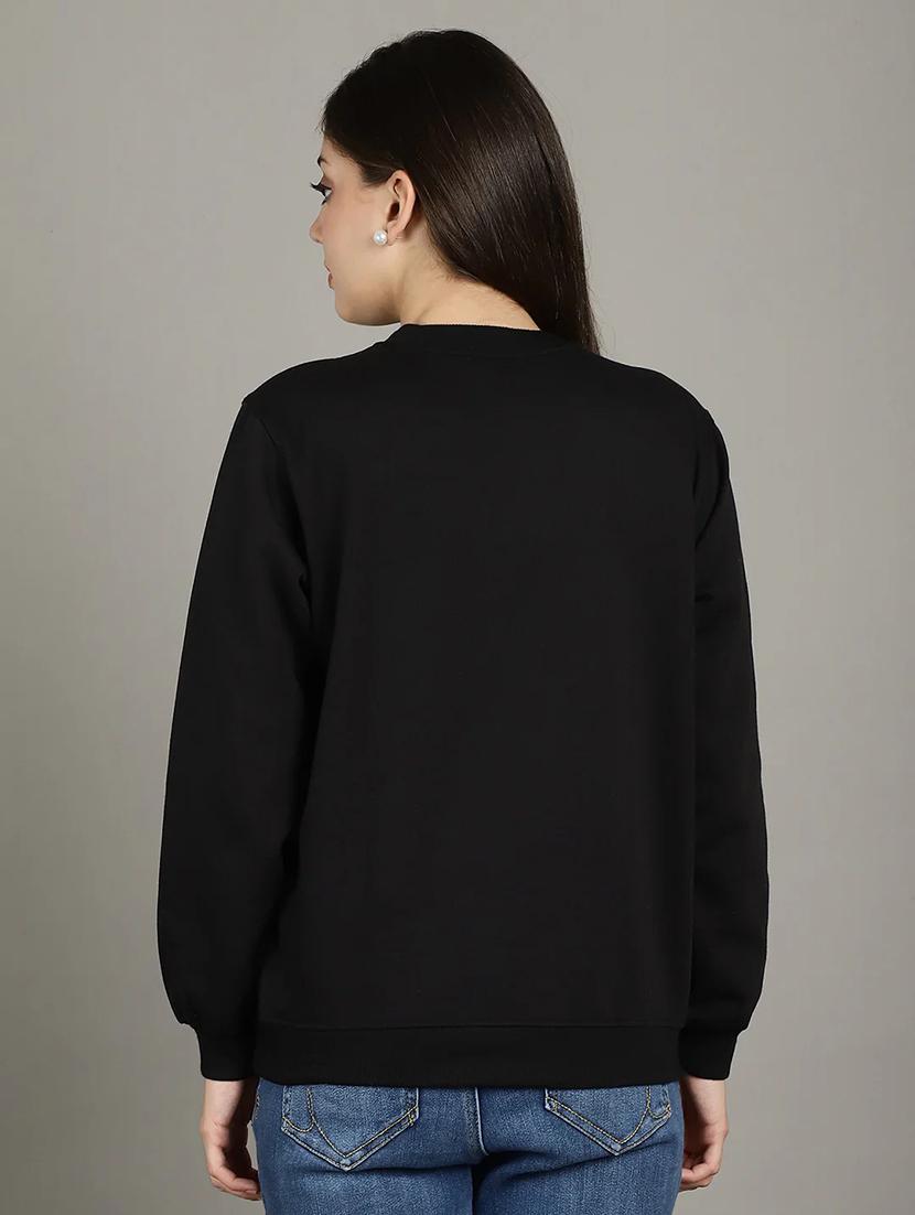 women long sleeves plain sweatshirt - 21699535 - Standard Image - 3