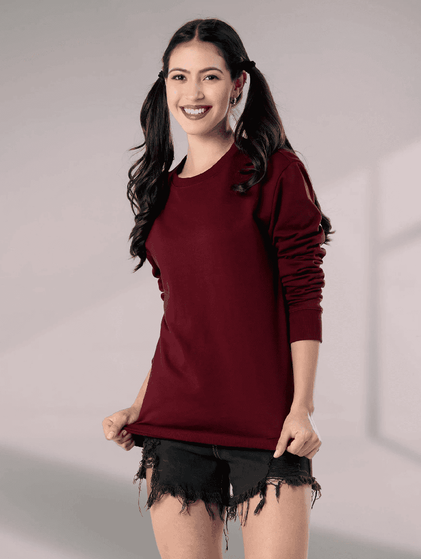 bronze fleece plain sweatshirt - 21699536 - Zoom Image - 0