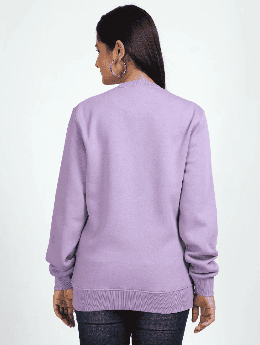 purple fleece plain sweatshirt - 21699541 - Standard Image - 3