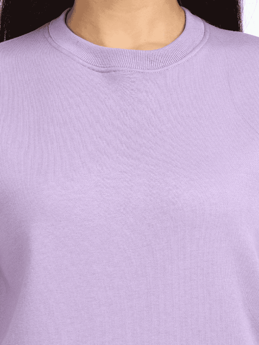 purple fleece plain sweatshirt - 21699541 - Standard Image - 5