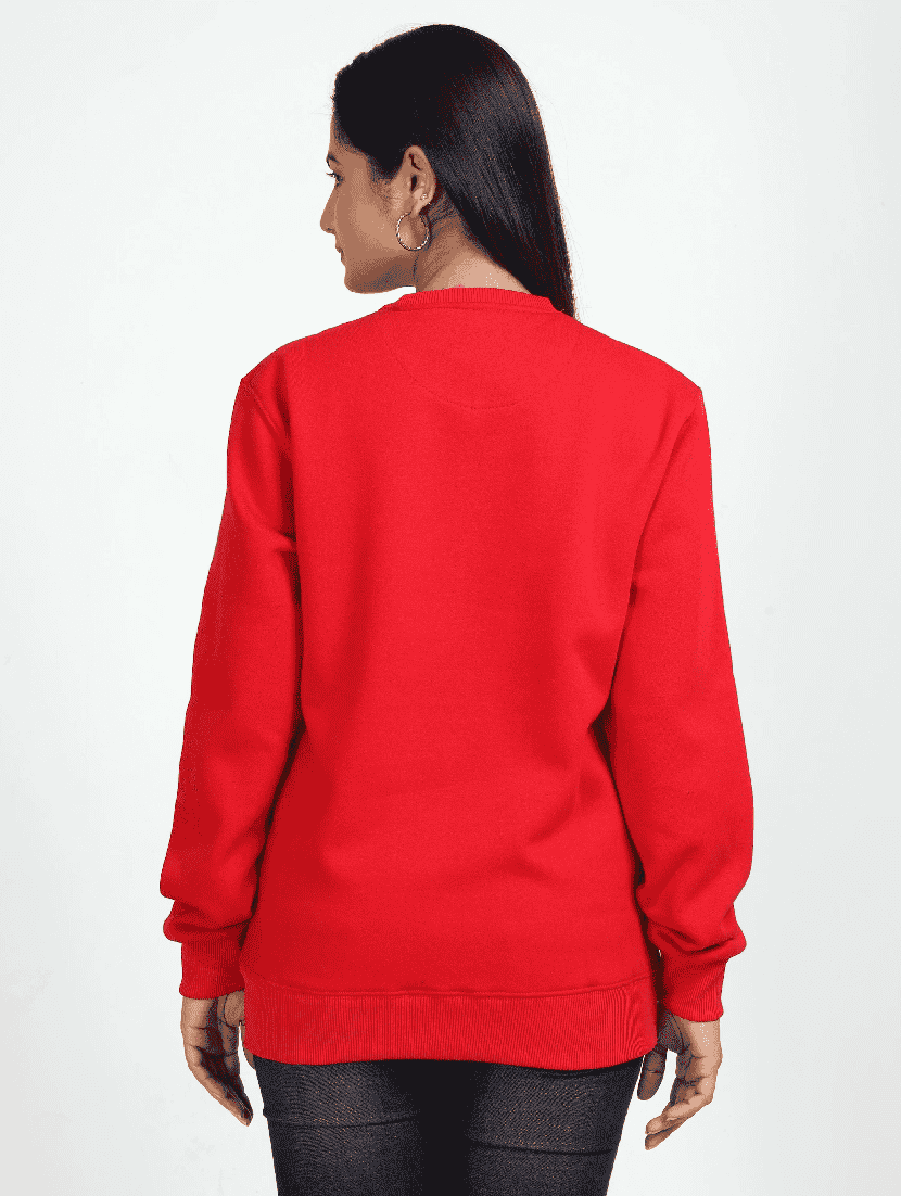 women round neck solid long sleeve sweatshirt - 21699543 - Standard Image - 3