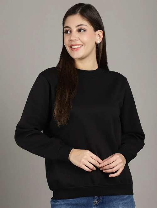 women long sleeves plain sweatshirt - 21699550 -  Standard Image - 0