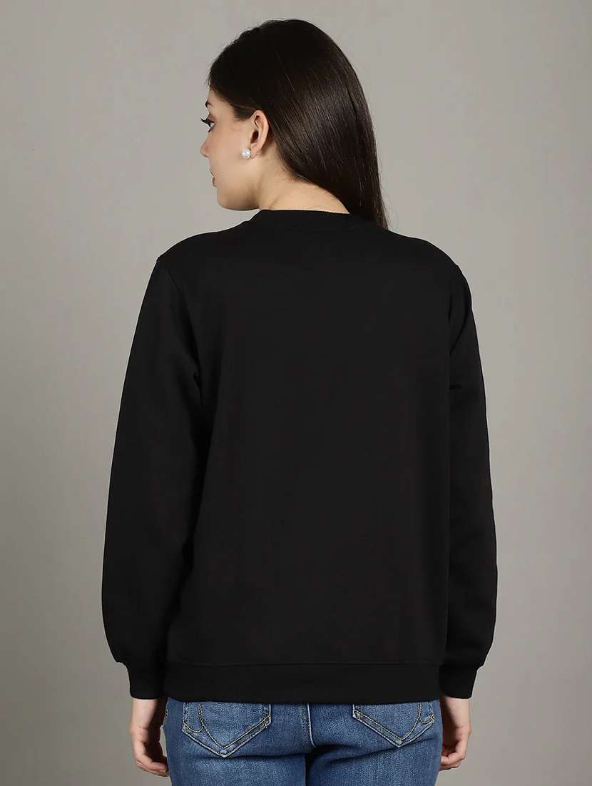 women long sleeves plain sweatshirt - 21699550 - Standard Image - 3