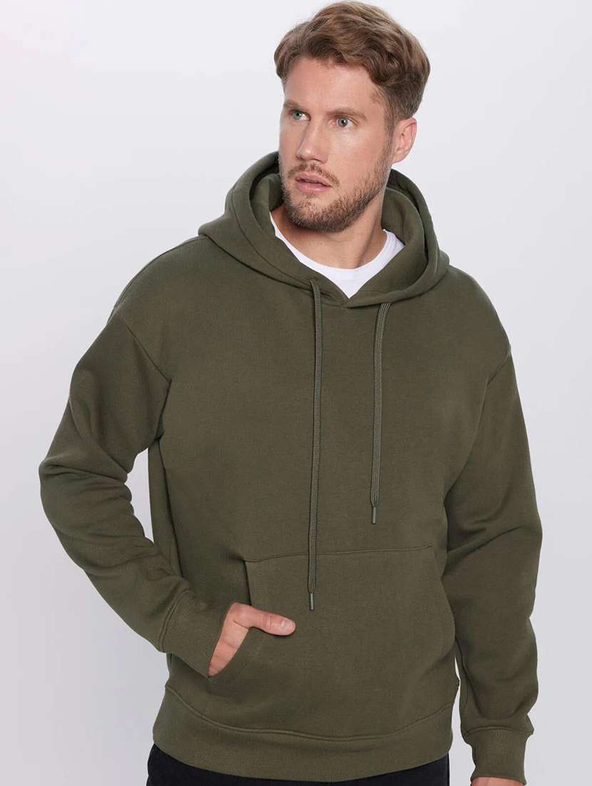 men long sleeves plain sweatshirt - 21699551 -  Zoom Image - 0