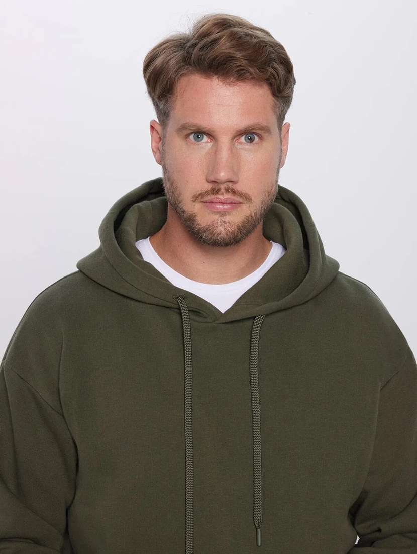 men long sleeves plain sweatshirt - 21699551 - Standard Image - 3