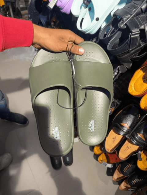 olive pvc slippers - 21700406 - Zoom Image - 0