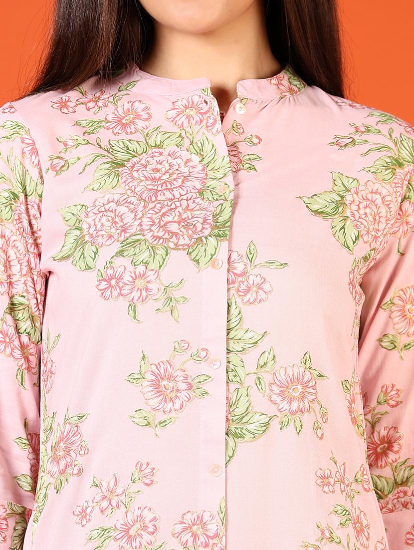 women printed three quarter sleeve straight kurta - 21700679 - Standard Image - 5
