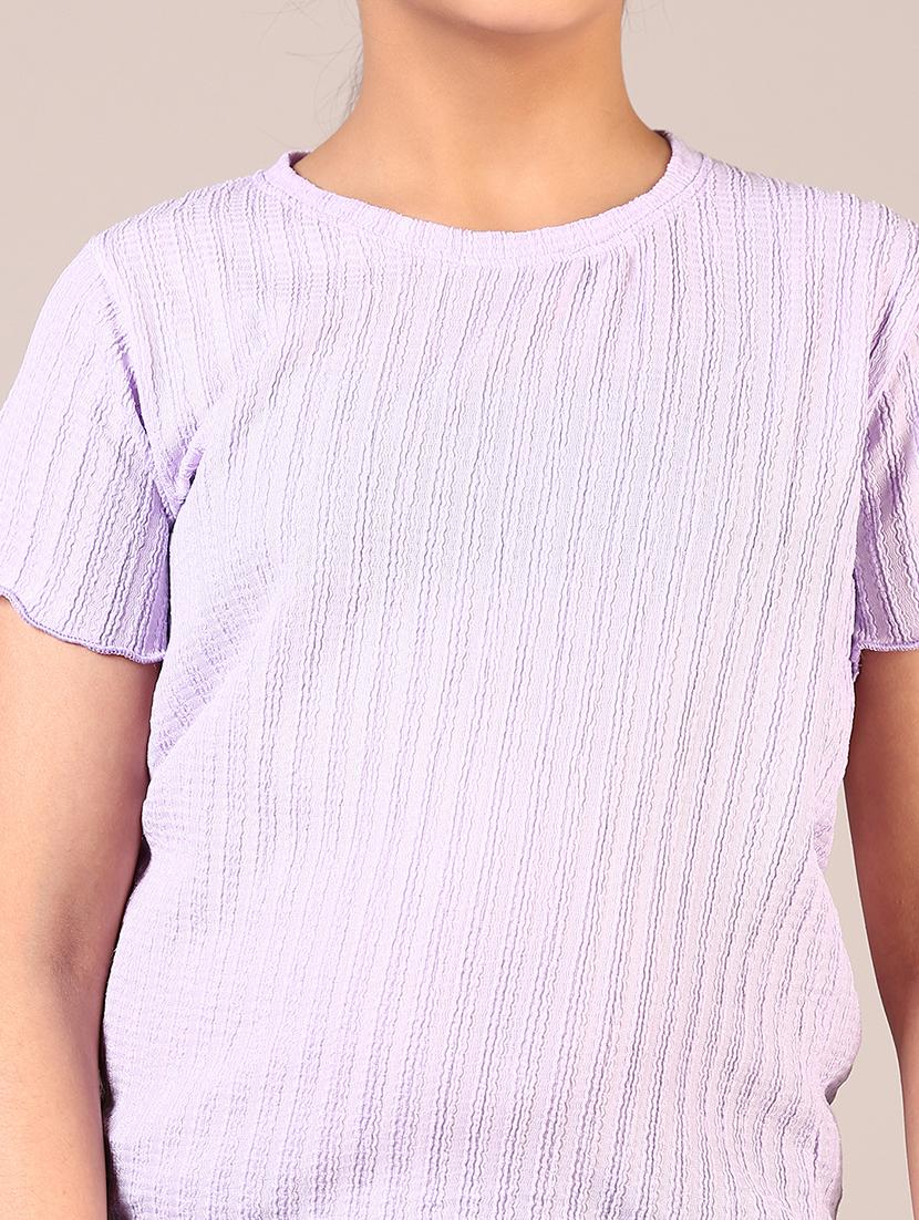 girls self design round neck top - 21700683 - Standard Image - 5